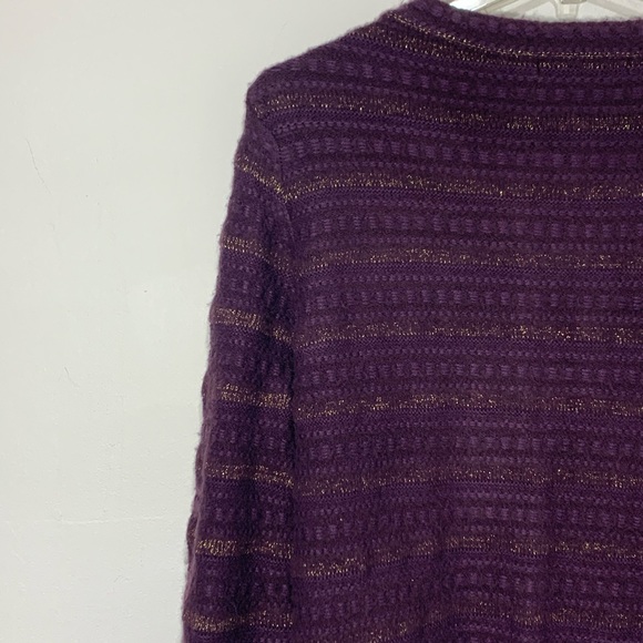 BCBGMaxazria Purple Cardigan Zip Sweater XL - Picture 5 of 7